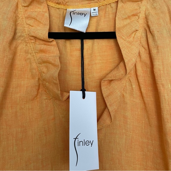 Finley Crosby Linen Ruffle Top NWT - Picture 4 of 7